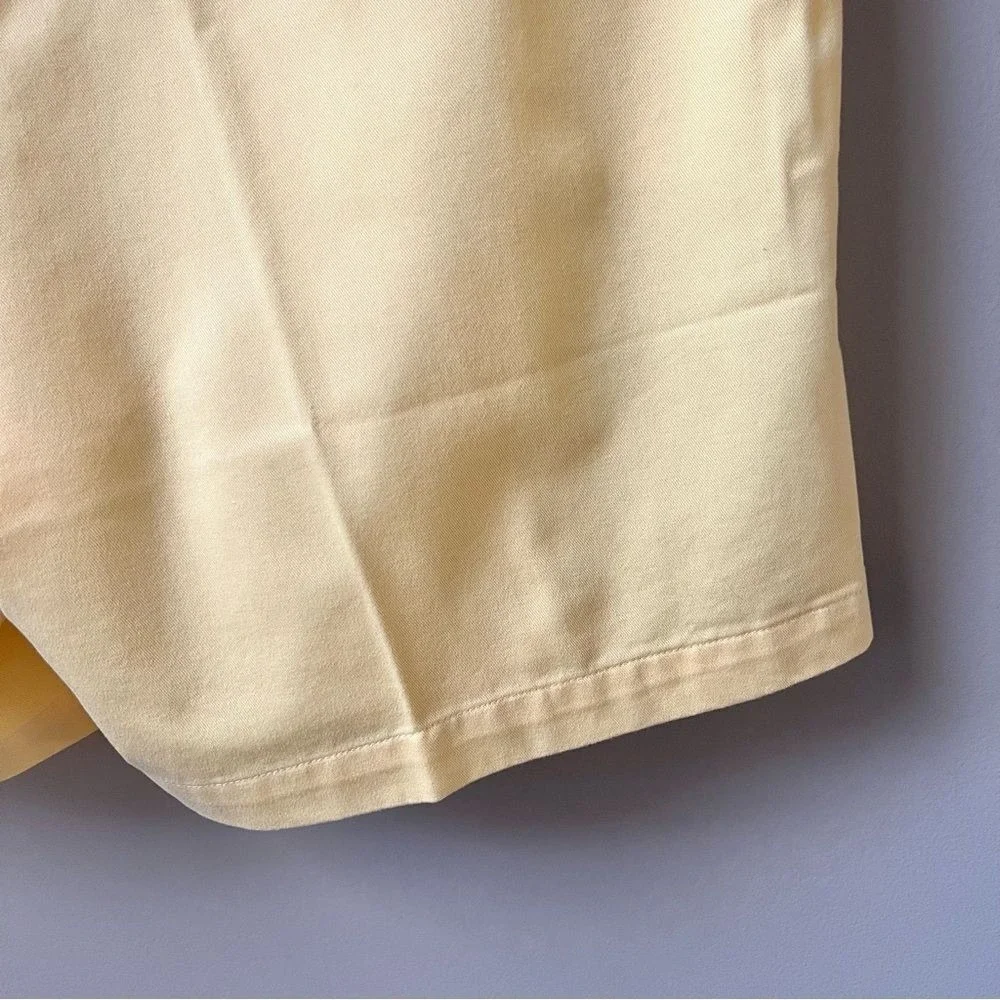 Lands' End Shorts Men's 35 Yellow Pleated 100% Cotton Golf NWOT Preppy Chino